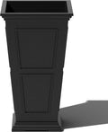 Veradek Brixton Series Tall Planter - Large Outdoor Planter for Front Porch/Patio | Crack-Resistant Plastic for All-Weather Use | Classic Estate Design for Tall Plants, Flowers, Trees