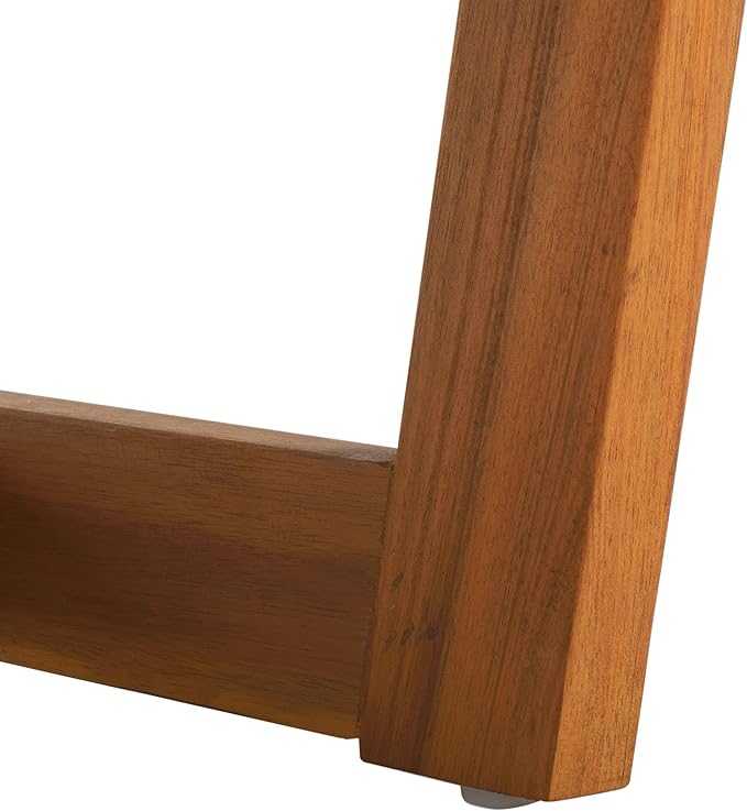 SAFAVIEH Outdoor Patio Furniture Collection Lynn Natural Brown Slatted Top Solid Wood Coffee Table (PAT7330A)