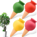 Terracotta Watering Spikes, 4 Pack Self Watering Globes, Slow Release Self Watering Planter Insert, Plant Watering Globes for Indoor and Outdoor Plants
