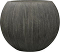 11.8" H X 14.5" D Round Plastic Planter with Drainage Hole & Plug, Large Lightweight Plant pot ,Recyclable ,Durable, Weather/UV Resistant for Indoor Outdoor, (8.9" Opening), Vintage Black