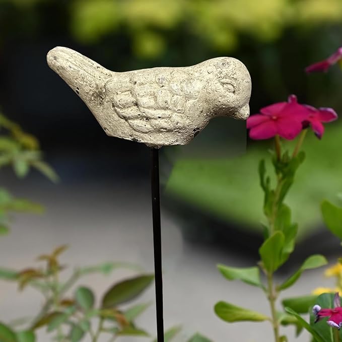 2 Pcs Miniature Bird Decorative Stakes Mini Bird Picks Figures Fairy Garden Accessories Succulent Plant Flower Pots Decor Bonsai Ornaments Micro Landscapes Decor