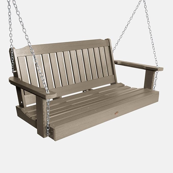Highwood Lehigh Porch Swing, 4 Feet, Woodland Brown