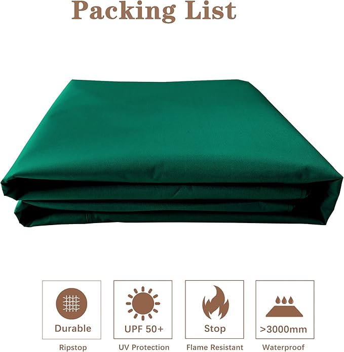 SCOCANOPY Replacement Gazebo Canopy for 10 x 12 Regency II Patio Gazebo Model L-GZ798PST,A101004104,A101004105,(Forest Green)