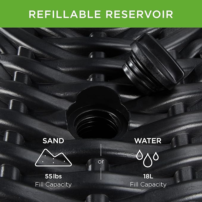 Best Choice Products Fillable Umbrella Base Stand, Round Faux Wicker Plastic Patio Umbrella Base Stand, Pole Holder for Outdoor, Lawn w/ 55lbs Weight Capacity, 2 Adjustment Knobs