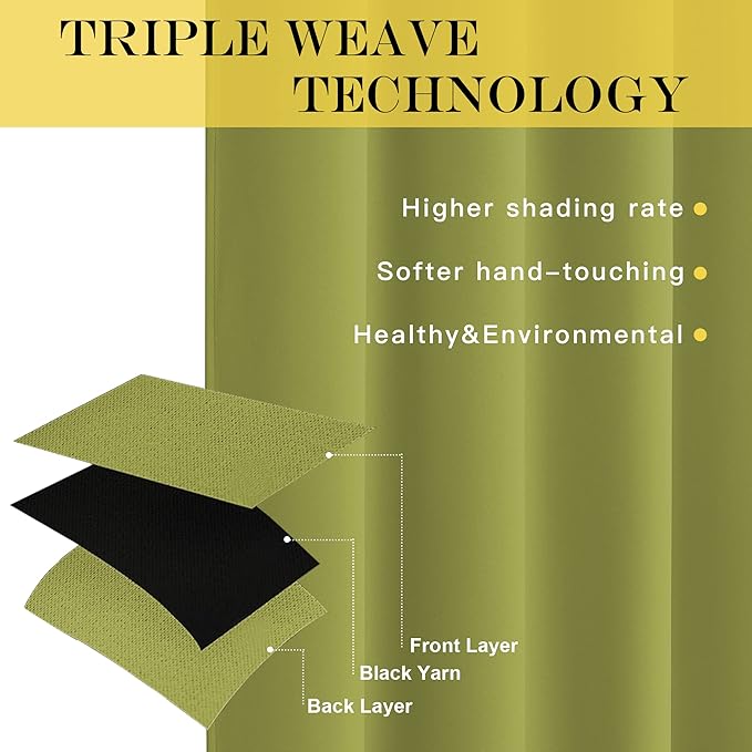 NICETOWN Blackout Window Curtain 90 inch Length - Room Darkening Thermal Insulated Grommet Large Window Treatment Light Blocking for Bedroom/Doorway (Fresh Green, 1 Panel, W52 x L90)