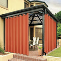 BONZER Waterproof Outdoor Curtains for Patio Porch Pergola Cabana Thick Privacy Wide Grommet Indoor Curtains for Bedroom Living Room, 1 Panel, 110W x 84L inch, Mecca Orange