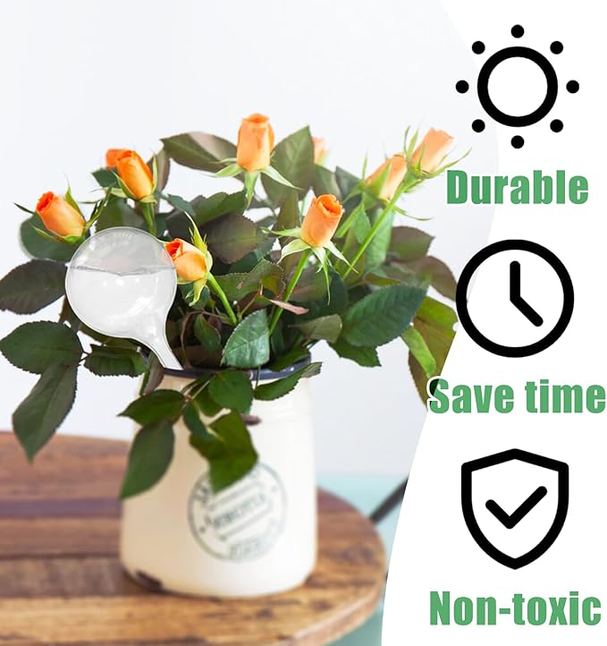 20 PCS Clear Plant Watering Globes,Plastic Watering Bulbs,Self Watering Planter,Flower Automatic Watering Device for Plants Indoor,Outdoor,Flowerpot,Home Garden(Large,Medium,Small)