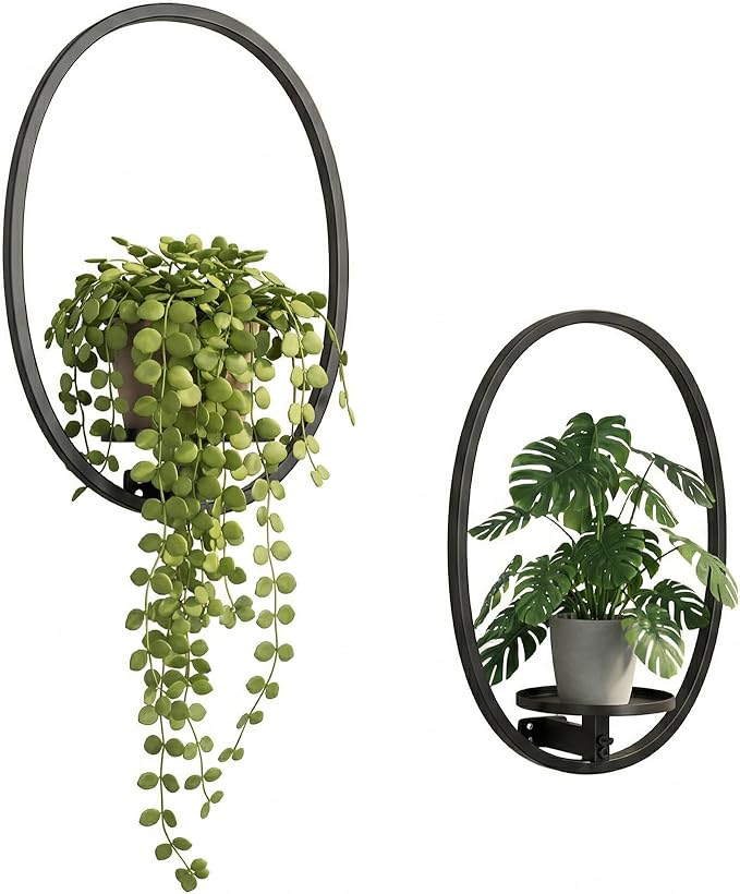 2 Pack Plant Stand Indoor Outdoor Hanging Planters for Plants Wall Plant Holder for Indoor Plants Plant Frames Wall Decor for Livingroom Bedroom Balcony Patio