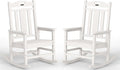 Ciokea Oversized Outdoor Rocking Chairs Set of 2, 380lbs Heavy-Duty Large Patio Rocker, High Back Cozy Porch Chairs, Weather Resistant Patio Rocking Chairs for Outside, Fire Pit, Deck, White