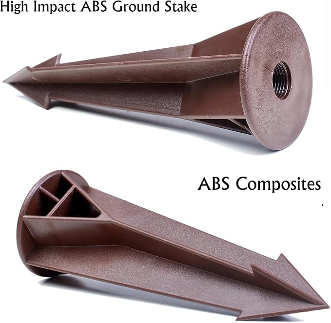 ABS Plastic Ground Stake Spike Replacement for Low Voltage Landscape Light，Outdoor Garden Spotlight Pathway Flood Light,1/2"-14 NPSM Thread