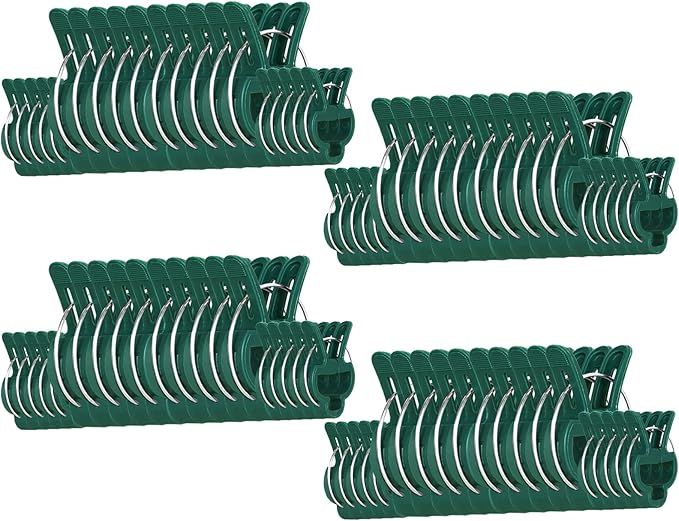 80 Pcs Plant Support Clips,Flower and Vine,Garden Tomato Plant Support Clips for Supporting Stems,Vines Grow Upright Climbing,Tool for Straightening,Tomato Cage,Trellis. 2 Sizes in one Pack