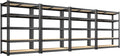 REIBII 2400LBS Storage Shelves 5 Tier Garage Shelving Heavy Duty Adjustable Garage Shelves, Utility Rack Shelf, Shelving Units for Storage Warehouse Pantry Closet, 35.5" W x 11.9" D x 72" H, 4 Pack