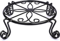 Black Plant Stand for Flower Pot Heavy Duty Potted Holder Indoor Outdoor Metal Rustproof Iron Garden Container Round Supports Rack for Planter Bronze, Pumpkin Stand Outdoor