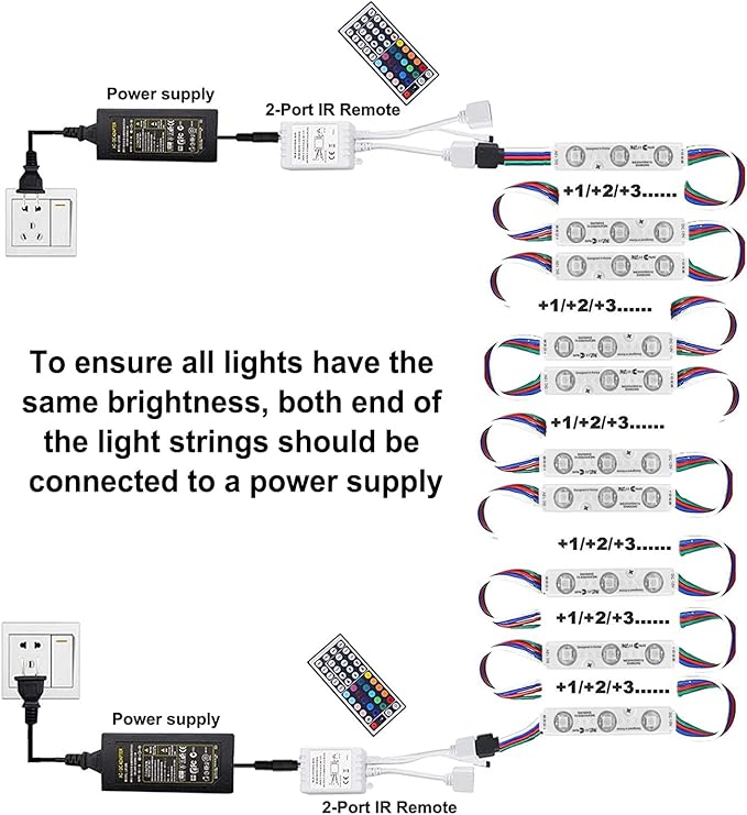 LED Window Lights Storefront Decorative Lights for Business 12V 5050 Advertising Signs Commercial Store Light LED Module 50FT (5 Packs) Upgraded RGB Light