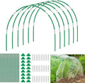 Greenhouse Hoops Grow Tunnel, 6 Sets of 8FT Long Garden Hoops for Raised Beds, Rust-Free Fiberglass Support Hoops Frame for Garden Netting, DIY Plant Support Garden Stakes for Row Cover, 36 Pcs