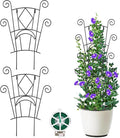 Stackable Plant Support Stakes, 2 Pack Metal Twig Plants Trellis for Indoor and Outdoor Use, Garden Accessories for House Potted Flower Monstera Trumpets 15.35 inch