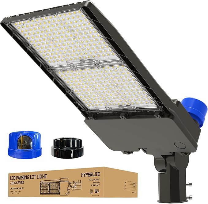 HYPERLITE LED Parking Lot Lights Outdoor - 400W 60000lm UL Listed Led Parking Lights Dusk to Dawn - 5000K Slip Fitter Mount LED Pole Light for Stadium Street Barn Yard Driveway Roadway - AC100-277V