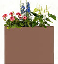 Rectangular Planter Box with Removable Insert Shelf - 32x12x24 Inches Large Size Planters for Patio, Yard, Terracotta