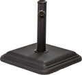 US Weight 26 Pound Umbrella Base - Cast Stone Outdoor Umbrella Stand - for Use with Umbrella Poles 1.3" to 1.8" - Designed to be Used with Patio Table - Black