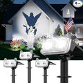 LETMY Solar Spot Lights Outdoor Waterproof with Bigger LED, 4 Pack Auto ON/OFF 135°Adjustable Solar Lights Outdoor, 2-in-1 Wall Lights & 2 Modes Landscape Spotlights for Tree Yard Pathway Garden Decor