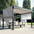 Universal Pergola Replacement Canopy Outdoor Canopy Shade Cover Waterproof Shade Top Cover for Outdoor Patio Porch Backyard(12 x 9 ft,Gray)