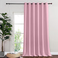 NICETOWN Blackout Sliding Glass Door Curtains, Room Darkening Thermal Insulated Curtains for Living Room Bedroom, Extra Wide Window Drapes, 1 Panel, W80 x L118, Rouge Pink