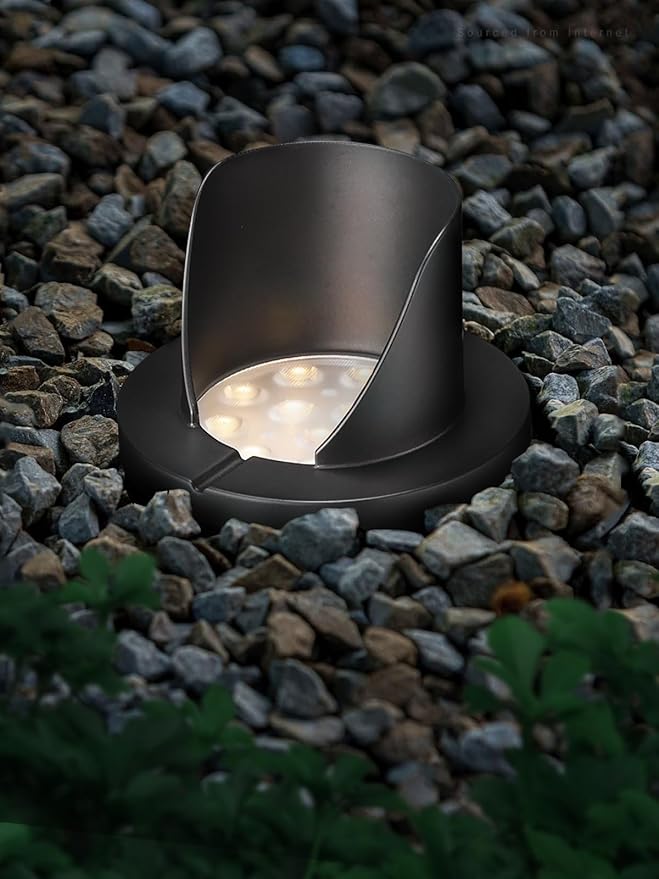 LEONLITE Dia. 4 Inch Well Lights Landscape LED In Ground, Shielded Top, 3000K Warm White, 12-24V AC/DC CRI90 Low Voltage Garden Landscaping, Black Aluminum Housing, Pack of 6