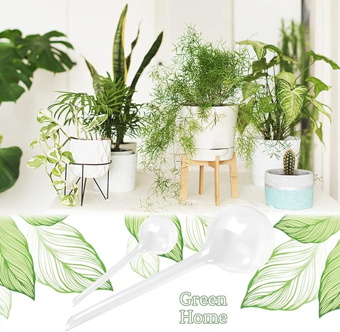 14 Pcs Plant Clear Watering Bulbs,Plastic Automatic Self-Watering Globes,Garden Water Device Watering Bulbs for Plant Flower Indoor Outdoor