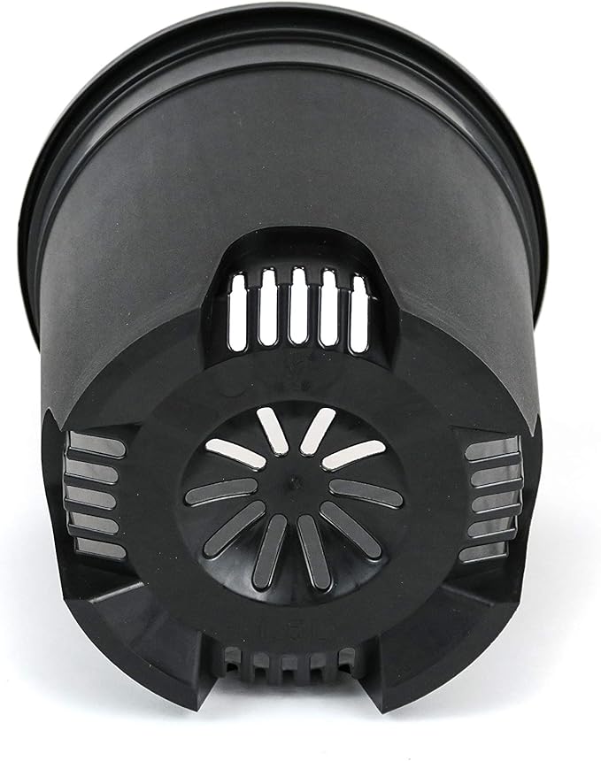 1.5 Gallon Black Nursery Pot Plastic Planters for Outdoor Indoor Plants Gardening Flower Pots 10-Pack 7.5 in Pot Liners with Drainage Holes