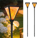 Upgraded Extra-Tall Solar Lights Outdoor, 2 Pack Flickering Flame Solar Torch Lights with 61"Tall & Super Larger Size, Solar Flame Lights Waterproof Tiki Torches for Outside Garden Patio Yard Pathway