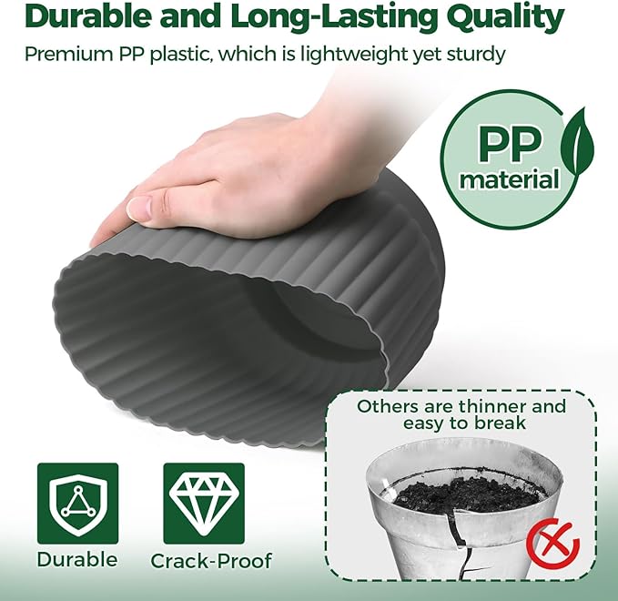 T4U 4 Inch Plant Pots Self Watering, 6 Pack African Violet Pots, Small Plant Pots for Plants, Small Indoor Plant Pot, Self Watering Planter for African Violet, Succulents (6 Pack 4" Pots, Gray)