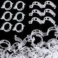 Plant Support Clips, 100 Pcs Tomato Clips, Plastic Trellis Clips, Grape Vine Tomato Vine Vegetables Plants Garden Support Clips to Grow Upright Makes Plants Healthier (Plastic, White)
