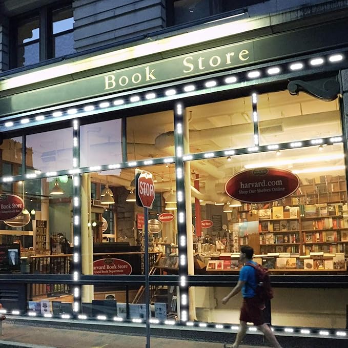 LED Storefront Lights Store Window Lights for Business Waterproof Decorative Light for Advertising Letter Signs Lightbox 5050 SMD Window Strips 40ft 80 Pieces LED Modules 4 Packs