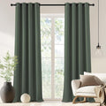 NICETOWN Blackout Drapery Curtain Panel 90 inches Long - Window Treatment Thermal Insulated Grommet Blackout Curtain/Drape for Bedroom Living Room (Dark Mallard, 1 Panel, 46 by 90 inches)