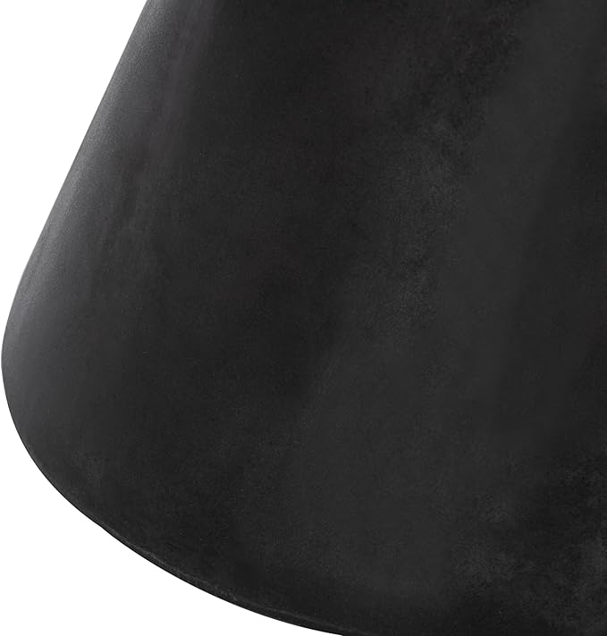 Safavieh Outdoor Athena Black Modern Concrete Round Accent Table