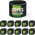 Delxo 20-Pack 1 Gallon Grow Bags,Garden Planting Bag with Handles,300G Thickened Breathable Nonwoven Cloth Fabric Pots for Fruits,Vegetable,Tomato(Black)