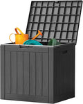 Sweetcrispy Deck Box with 31 Gallon Capacity, Weatherproof Resin Lockable Outdoor Storage for Secure Package Deliveries and Indoor Storage in Garden or Patio, Backyard