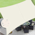 LOVE STORY Rectangle 7'x15' Waterproof Sun Shade Sail Canopy UV Block for Outdoor Patio Backyard Carport,Cream(We Make Custom Size)