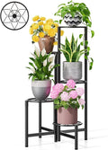 Plant Stand 5 Tier Indoor Metal Flower Shelf for Multiple Plants Corner Tall Flower Holders for Patio Garden Living Room Balcony Bedroom Black Diamond