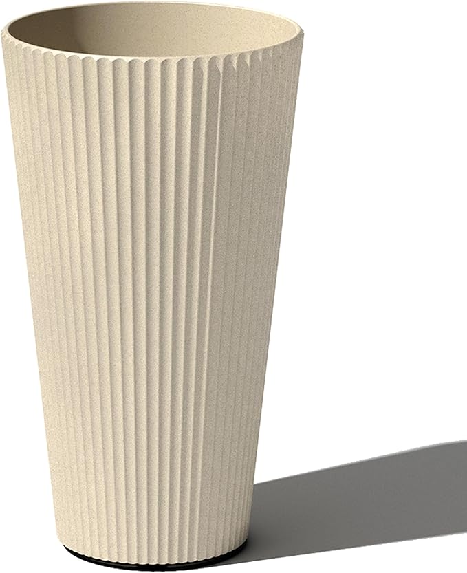 Veradek Demi Series Tall Planter for Porch, Patio, Backyard | Durable Plastic-Concrete Material | Modern Décor for Tall Plants, Grasses