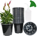 32-Pack 1.5 Gallon Nursery Pots, Thickened Soft Seed Starting Container for Indoor Outdoor Plants,Seedlings, Vegetables, Succulents and Cuttings (Black)