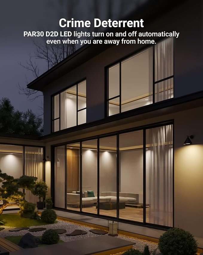 Sunco 2 Pack PAR30 LED Dusk to Dawn Light Bulbs, 850 Lumens, 11W, 2700K Soft White, Non-Dimmable, E26, Wet Rated Outdoor Flood Light Bulb with Photocell Sensor, for Porch, Patio, Backyard, UL