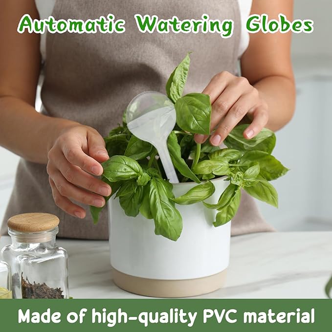 14 PCS Plant Watering Globes,Clear Self-Watering Bulbs,Plastic Automatic Watering Globes for Plant Indoor Outdoor,Garden Water Device