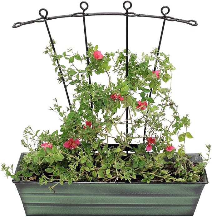 Achla Designs Galvanized Window Flower Box Planter-Green-Small (22" L x 6" W x 5" H)