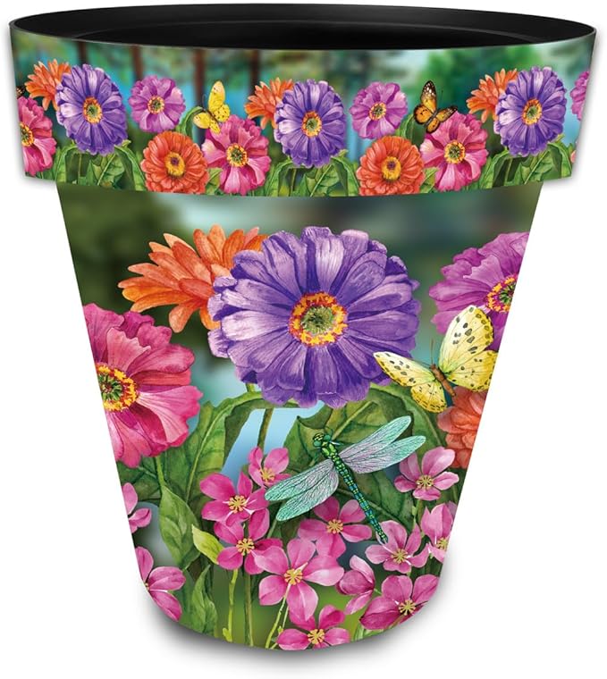 Briarwood Lane Zinnias in Bloom Large Planter