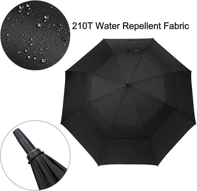 G4Free 47/54/62/68/72 Inch Automatic Open Golf Umbrella Oversize Extra Large Double Canopy Vented Windproof Waterproof Stick Umbrellas