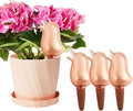 4 Pack Self Watering Spikes,Indoor Plant Watering Globes,Bird Shape Automatic Irrigation Spikes,Self-Watering Terracotta Spike,Plant Watering Devices(Red)
