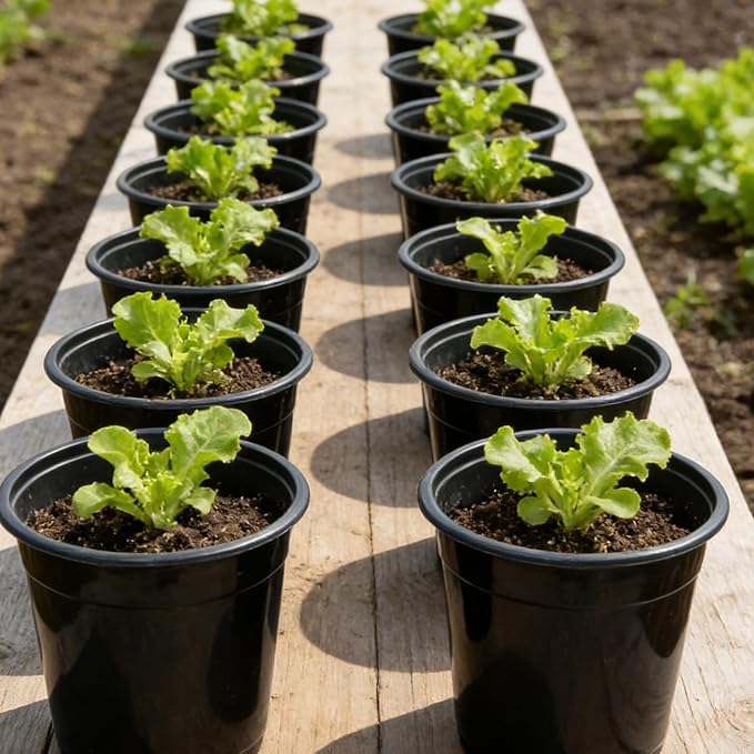 32-Pack 1.5 Gallon Nursery Pots, Thickened Soft Seed Starting Container for Indoor Outdoor Plants,Seedlings, Vegetables, Succulents and Cuttings (Black)