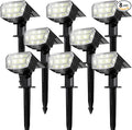TECKNET Spot Lights Outdoor with 59 LED, 8 Pack Solar Lights Waterproof IP65, Auto On/Off Solar Spot Lights Outdoor, 3 Lighting Modes Solar Powered Garden, 2-in-1 Solars Landscape Light(Cool White)