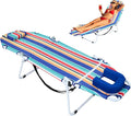 ABORON 2-in-1 Tanning Chair with Face Hole, Folding Camping Cot for Adults, 5-Position Adjustable Lounge Chair with Pillow, Heavy Duty 600D Oxford Portable Cot for Beach, Patio, Poolside